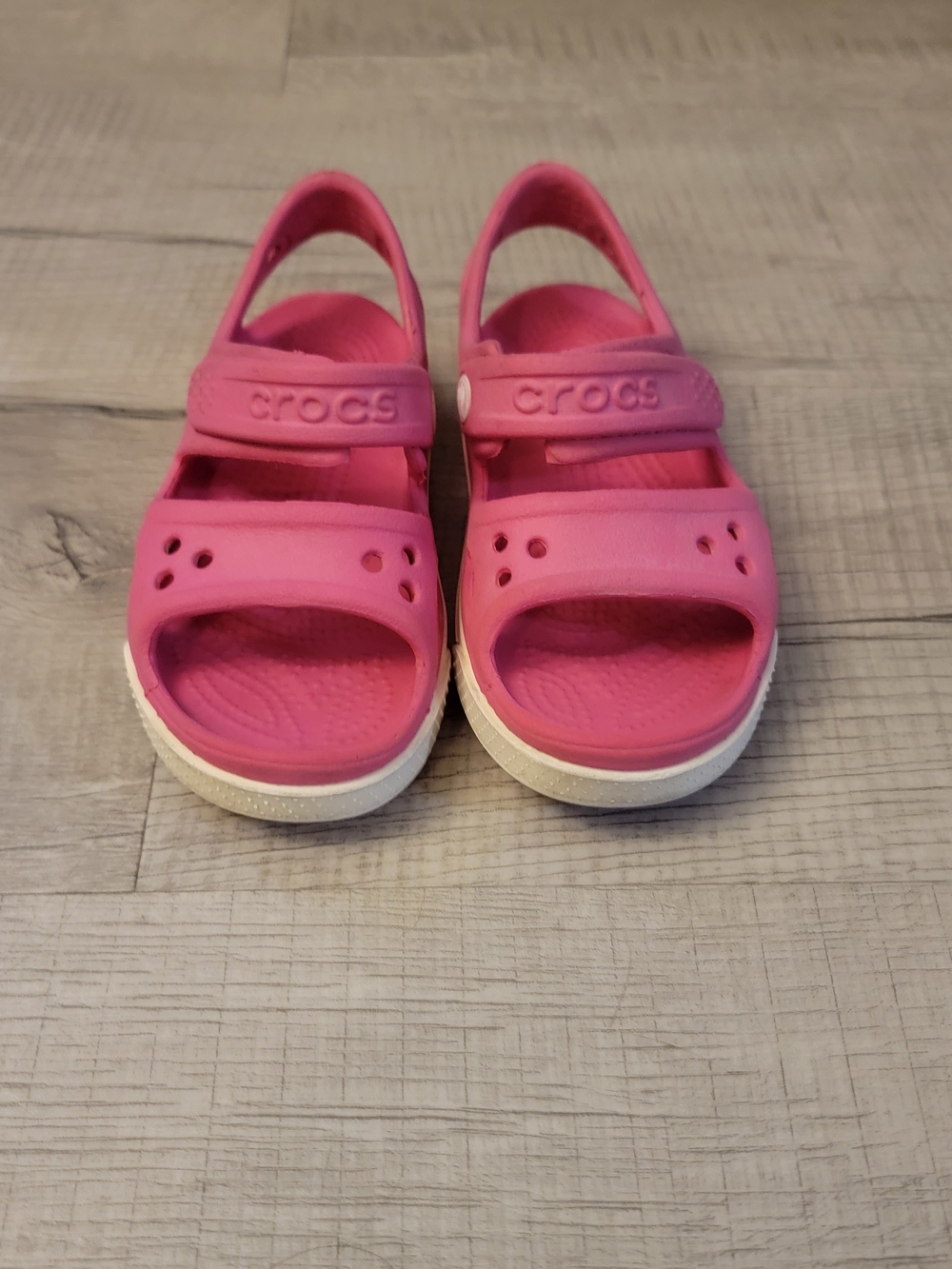 CROCS Kids' Hot Pink Open-Toe Sandals